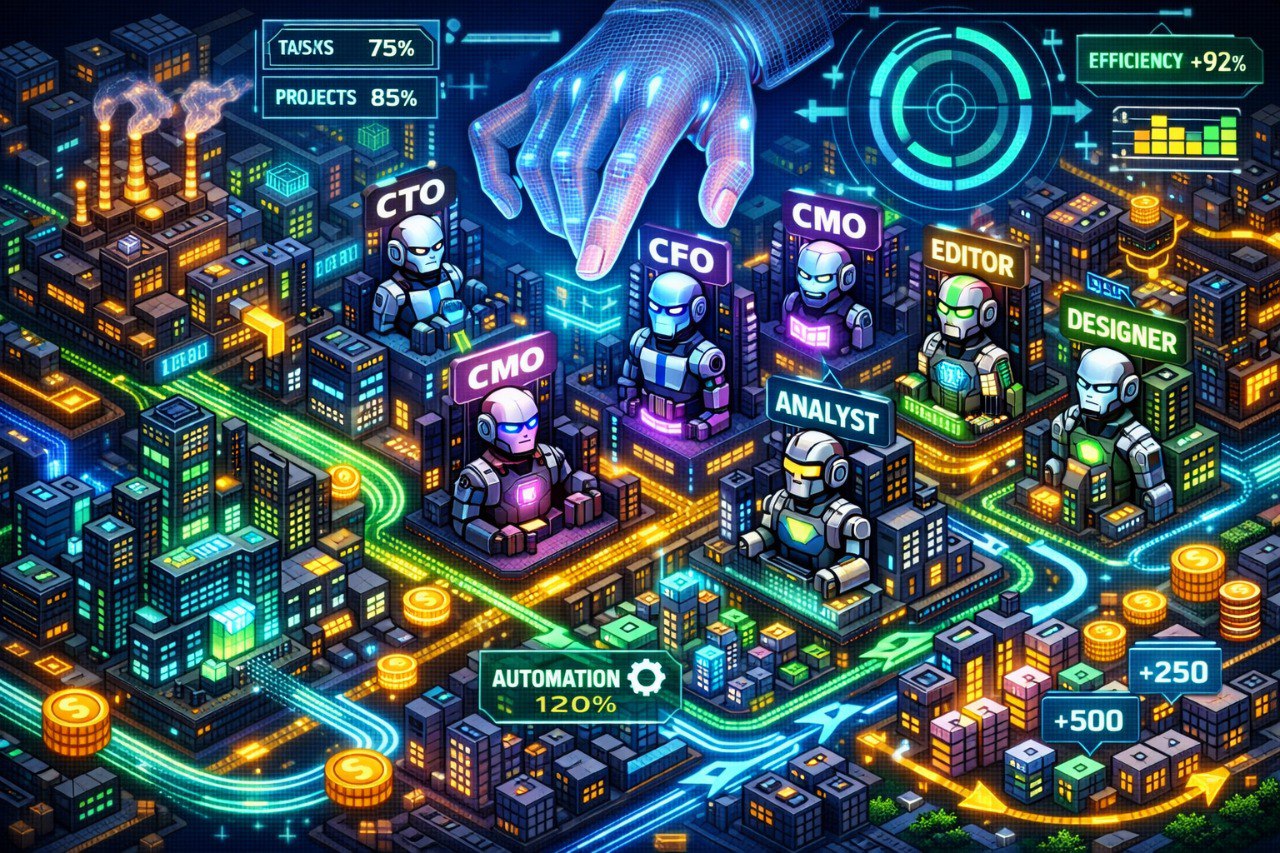 Gerenciando uma Holding de IA: Por que meu Agente OpenClaw é o meu novo SimCity